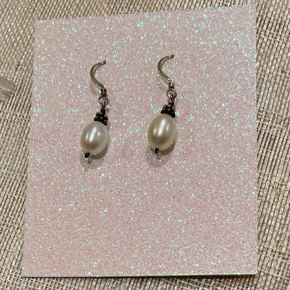 Drop Faux Pearl Dangling Earrings